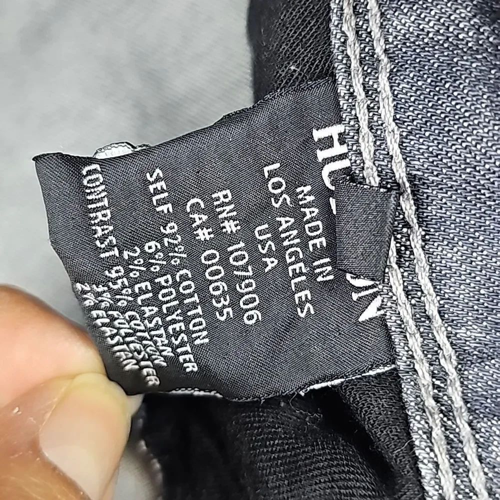 Hudson -045 Collin Women's Vice Versa Skinny‎ Polka Dots Jeans Grey Size 27